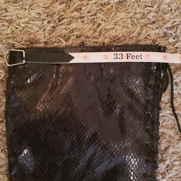 Peek Toe Lace up Snake skin boots - Picture 10 of 11